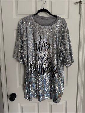 Silver Sequin - "It's My Birthday” dress